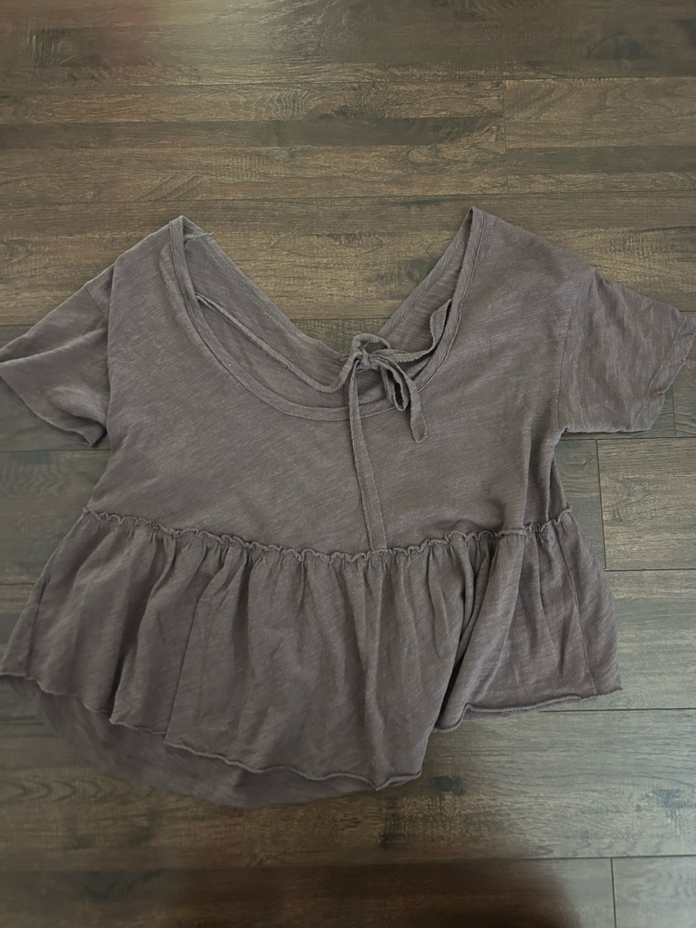 American Eagle Outfitters V-Neck Top in Brown - Picture 3 of 3